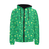 Tennis Pattern Print Design 03 Men's Padded Hooded Jacket(ModelH42)