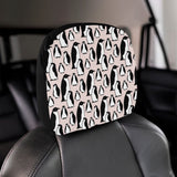 Penguin Pattern Background Car Headrest Cover