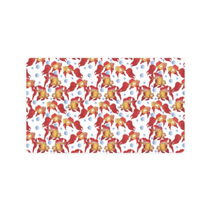 Goldfish Pattern Print Design 02 Doormat