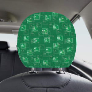 Chemistry Periodic Table Pattern Print Design 01 Car Headrest Cover