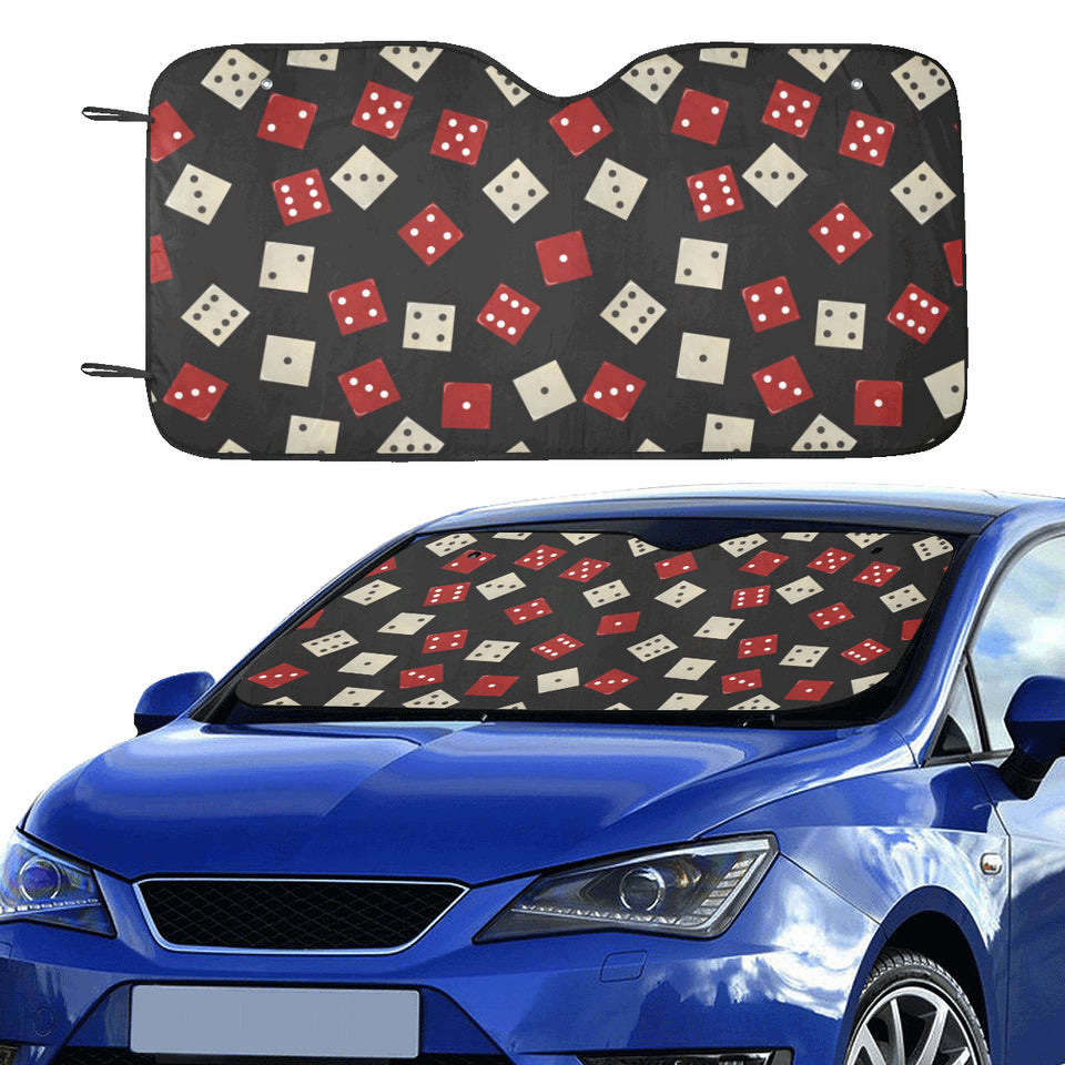 Dice Pattern Print Design 04 Car Sun Shade