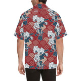 Red Theme Japanese Pattern Men's All Over Print Hawaiian Shirt