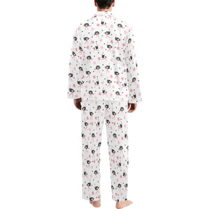 Ostrich Pattern Print Design 03 Men's Long Pajama Set