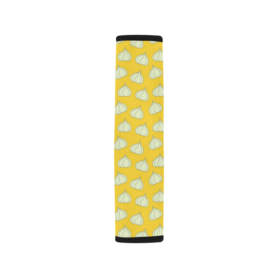 Garlic Pattern Yellow background Car Seat Belt Cover