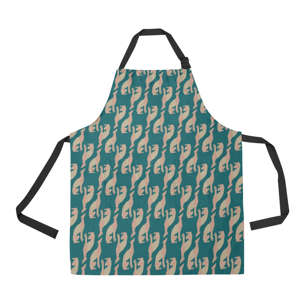 Greyhound Pattern Print Design 05 Adjustable Apron