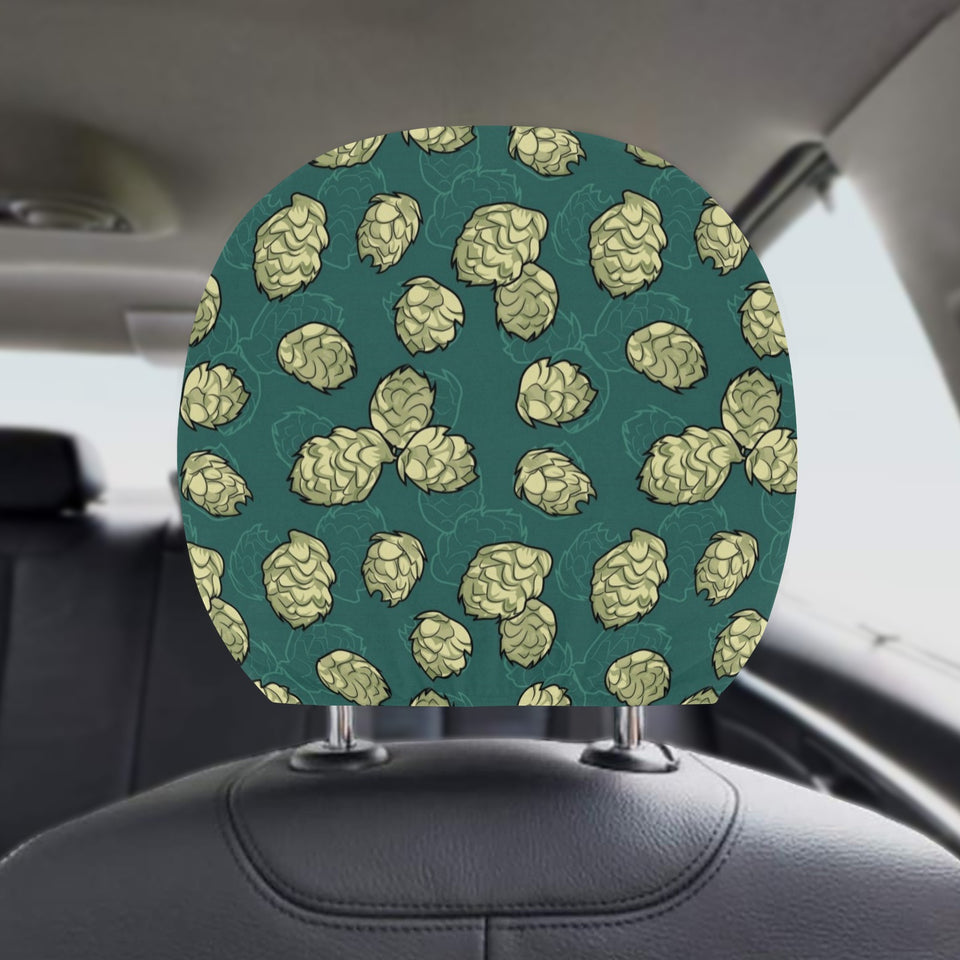 Hop Pattern Background Car Headrest Cover