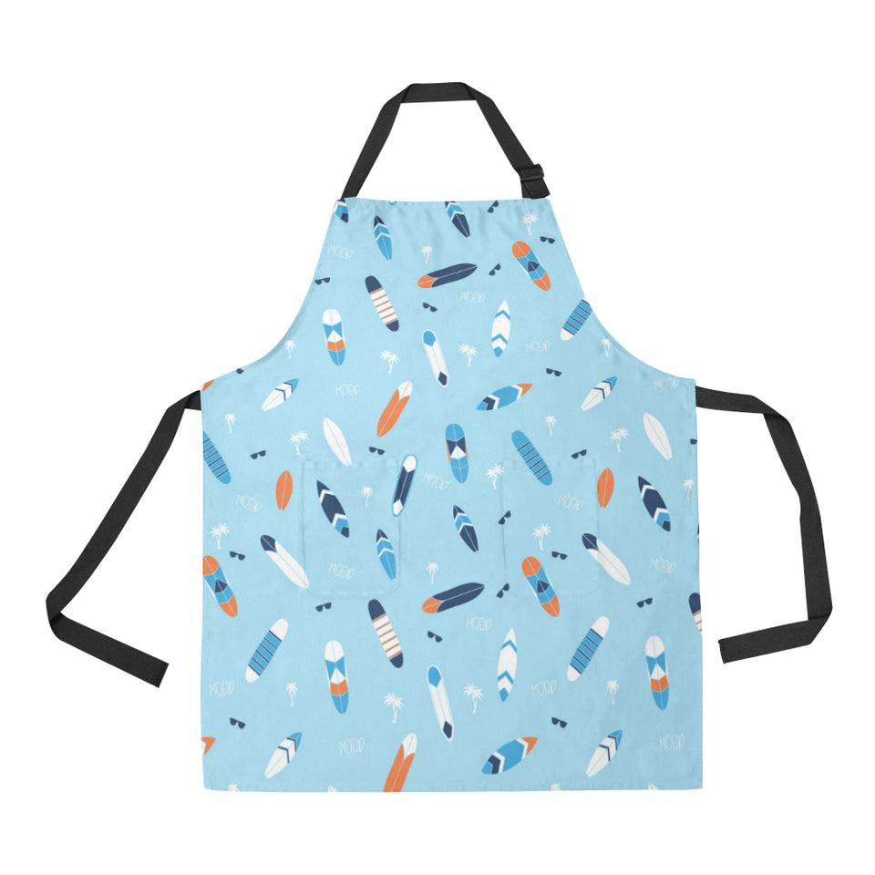 Surfboard Pattern Print Design 05 Adjustable Apron