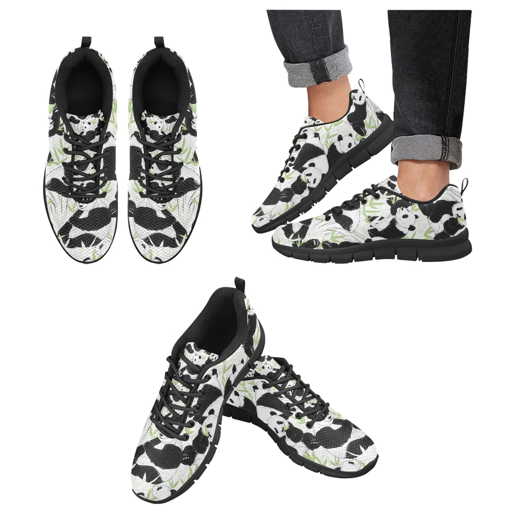 Panda Pattern Men's Sneakers Black