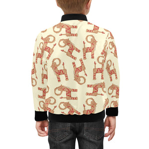 Yule Goat or Christmas goat Pattern Kids' Boys' Girls' Bomber Jacket