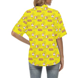 Guinea Pig Pattern Print Design 04 Women's All Over Print Hawaiian Shirt