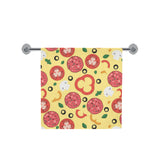Pizza Tomato Salami Texture Pattern Bath Towel