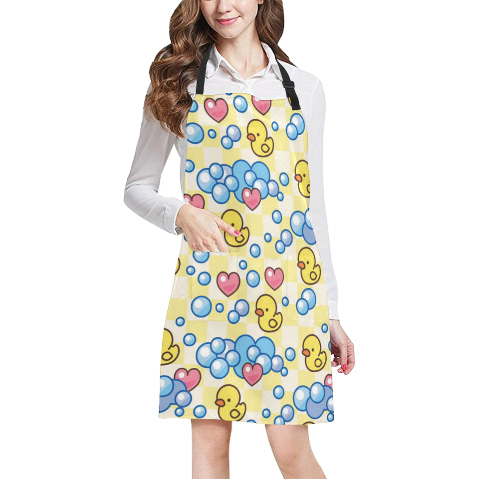 Duck Toy Pattern Print Design 01 Adjustable Apron