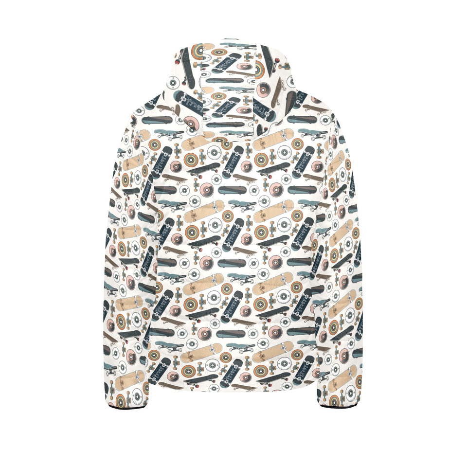 Skate Board Pattern Print Design 01 Kids' Boys' Girls' Padded Hooded Jacket