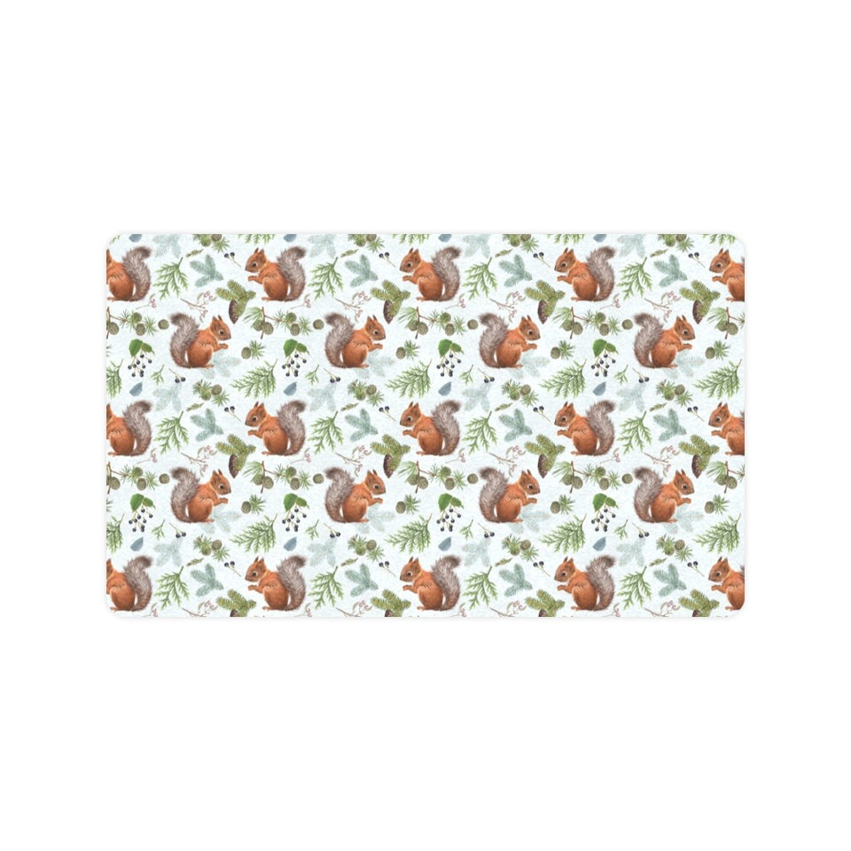 Squirrel Pattern Print Design 02 Doormat