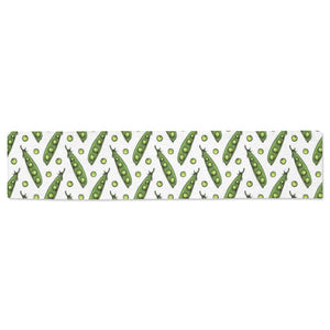 Green Peas Pattern Print Design 03 Table Runner