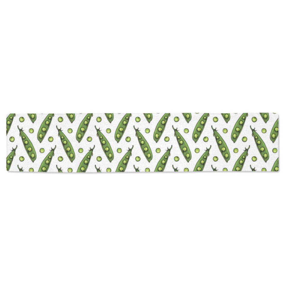 Green Peas Pattern Print Design 03 Table Runner