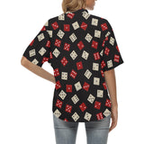 Dice Pattern Print Design 04 Women's All Over Print Hawaiian Shirt