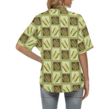 Corn Pattern Print Design 02 Women's All Over Print Hawaiian Shirt