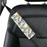 Zebra Hibiscus Pattern Car Seat Belt Cover