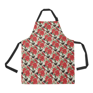 Hibiscus Pattern Print Design 04 Adjustable Apron