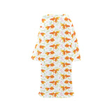 Goldfish Pattern Print Design 03 Blanket Robe with Sleeves