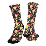 Potato Chips Pattern Print Design 05 Crew Socks