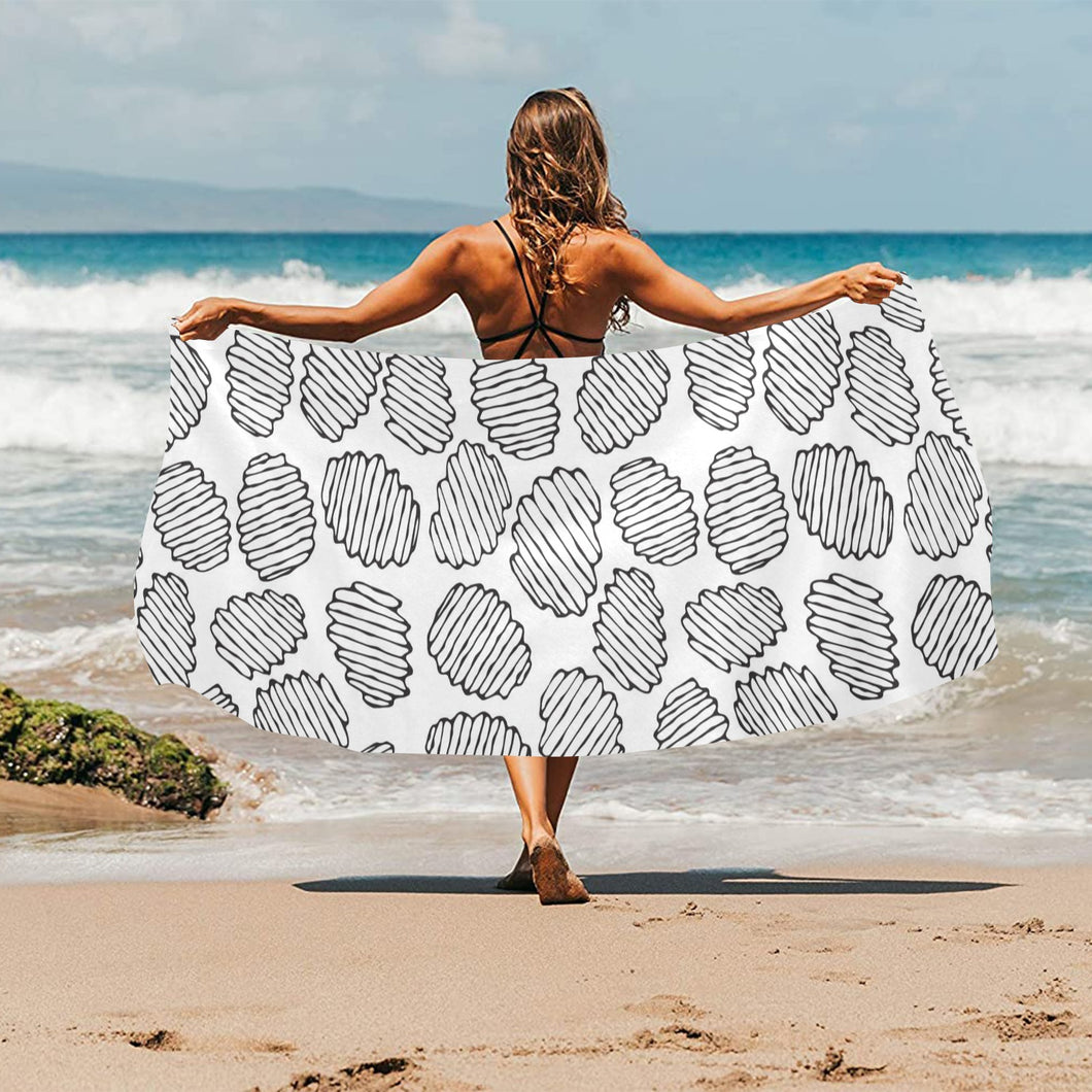 Potato Chips Pattern Print Design 03 Beach Towel