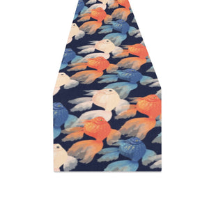 Goldfish Pattern Print Design 04 Table Runner