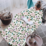 Hummingbird Pattern Print Design 01 Blanket Robe with Sleeves