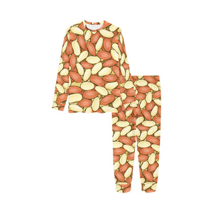 Peanut Pattern Background Kids' Boys' Girls' All Over Print Pajama Set