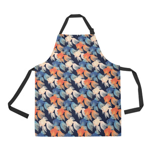 Goldfish Pattern Print Design 04 Adjustable Apron