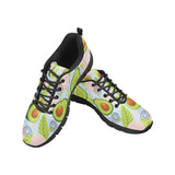 Avocado Pattern Theme Men's Sneakers Black