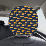 Clown Fish Pattern Print Design 01 Car Headrest Cover