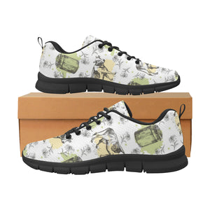 Cow Pattern Men's Sneakers Black