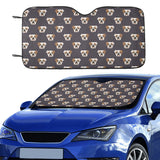 English Bulldog Pattern Print Design 03 Car Sun Shade