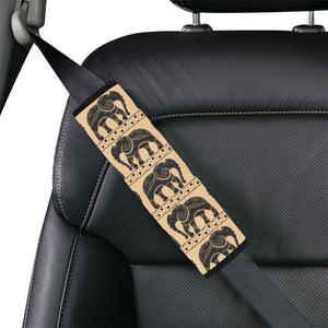 Elephant Pattern Ethnic Motifs Car Seat Belt Cover