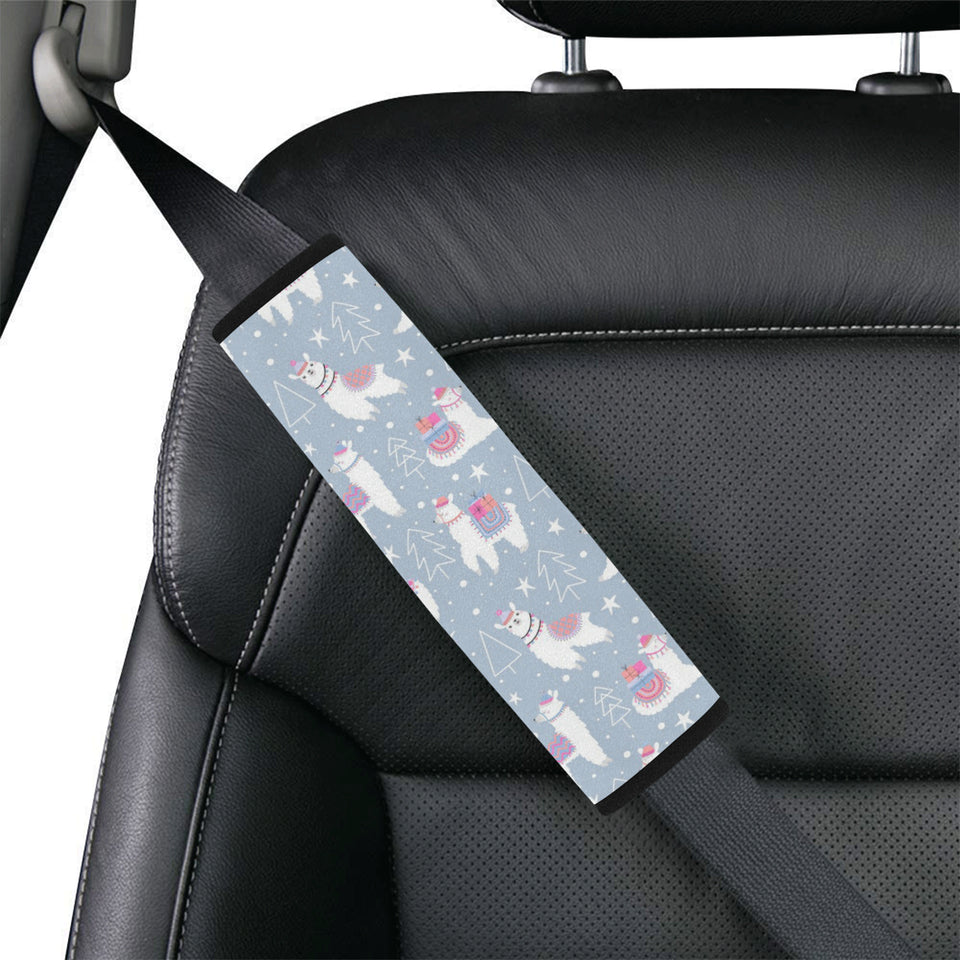 Llama Chirstmas Pattern Car Seat Belt Cover