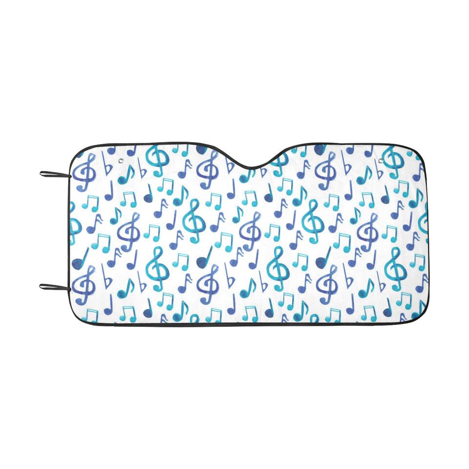 Music Notes Pattern Print Design 03 Car Sun Shade