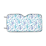 Music Notes Pattern Print Design 03 Car Sun Shade