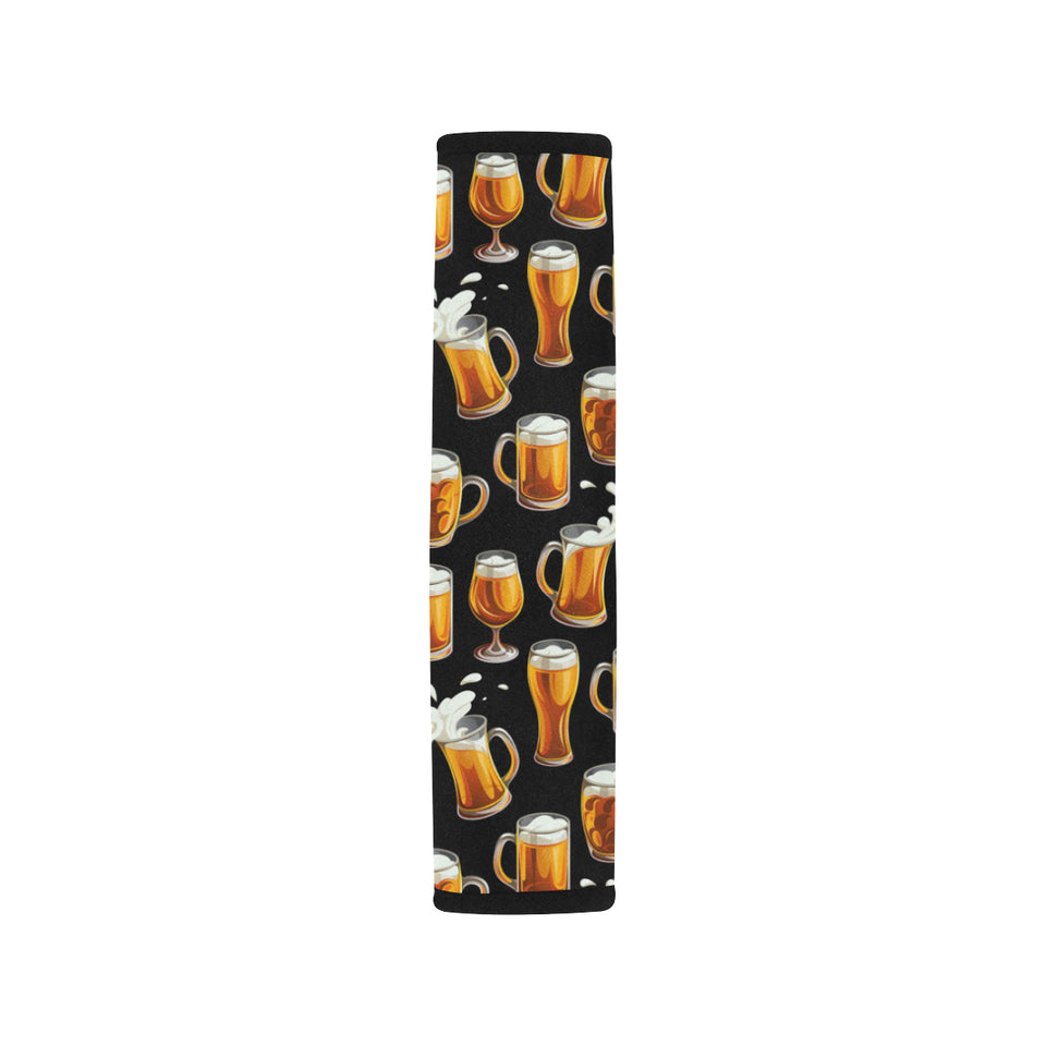 Beer Pattern Background Car Seat Belt Cover