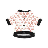 Pretzels Pattern Print Design 01 All Over Print Pet Dog Round Neck Fuzzy Shirt