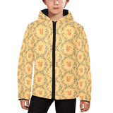 Squirrel Pattern Print Design 01 Kids' Boys' Girls' Padded Hooded Jacket