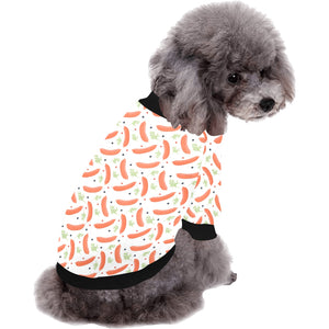 Sausage Pattern Print Design 03 All Over Print Pet Dog Round Neck Fuzzy Shirt