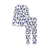 Eggplant Pattern Print Design 05 Kids' Boys' Girls' All Over Print Pajama Set