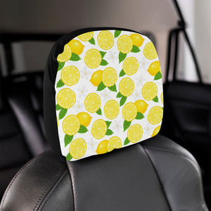 Lemon Flower Pattern Car Headrest Cover