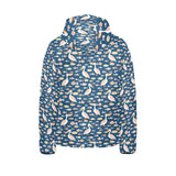 Pelican Pattern Print Design 01 Kids' Boys' Girls' Padded Hooded Jacket