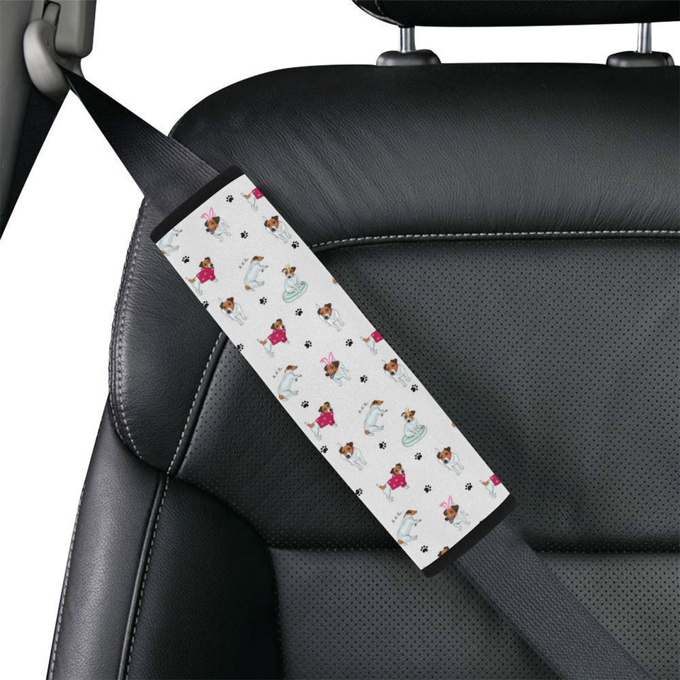 Jack Russel Pattern Print Design 03 Car Seat Belt Cover