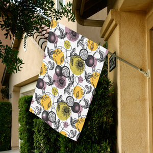 Passion Fruit Pattern Background House Flag Garden Flag