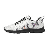 Cute Boston Terrier Pokka Dot Pattern Men's Sneakers Black