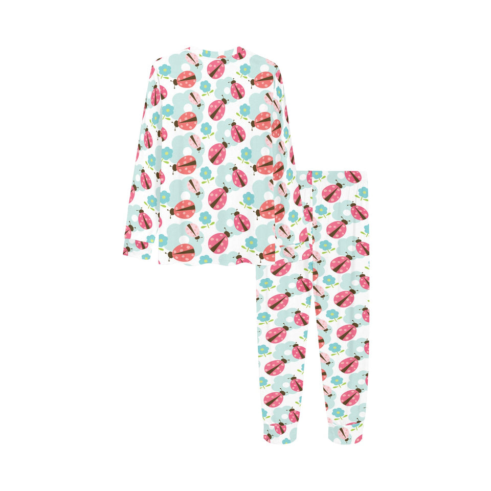 Ladybug Pattern Print Design 03 Kids' Boys' Girls' All Over Print Pajama Set